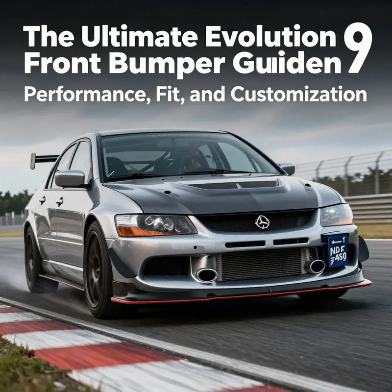 High-performance front bumper showcasing advanced carbon fiber construction.