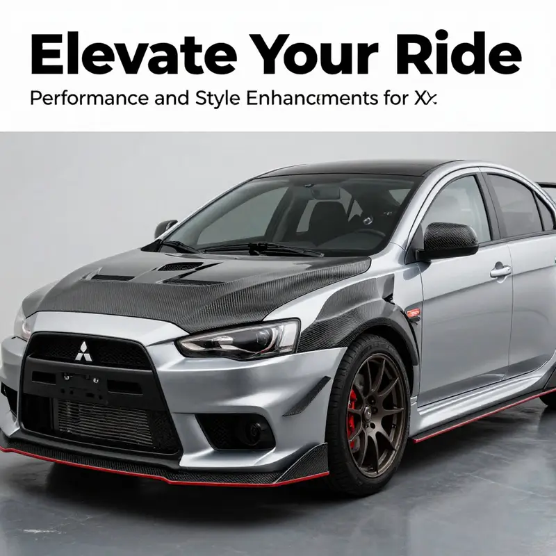Sleek body fenders optimizing both aesthetics and performance for the Evo X.