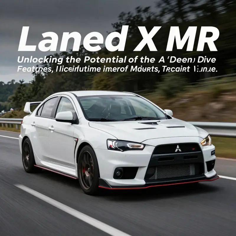 A Mitsubishi Lancer Evolution X MR racing along a road, emphasizing its performance capabilities.
