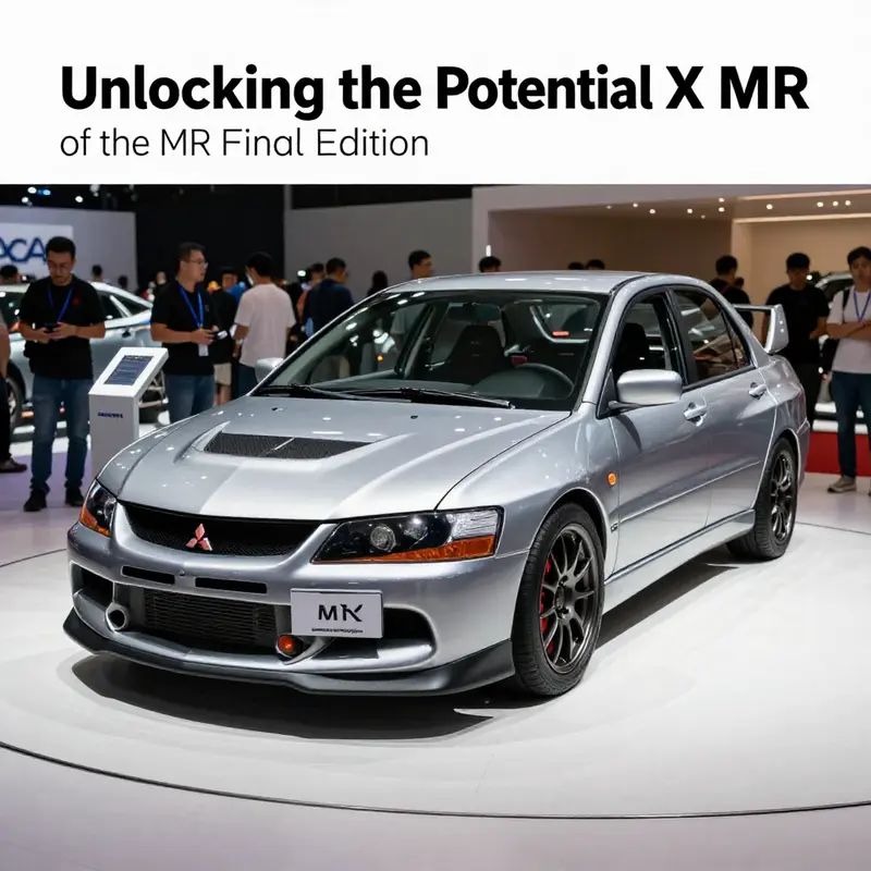 The high-performance Mitsubishi Lancer Evolution X MR, highlighting its striking design and advanced features.