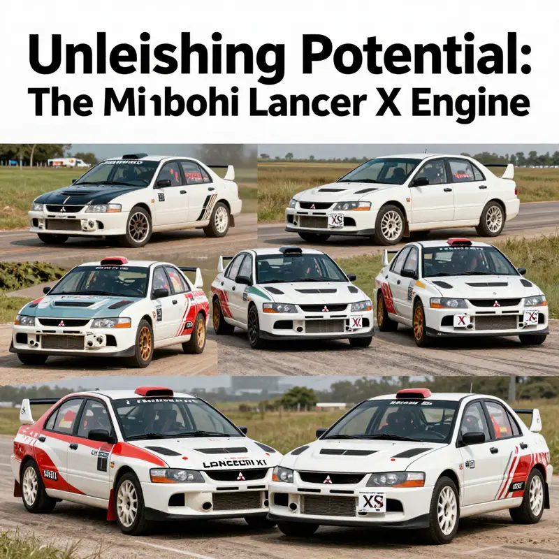 Schematic illustration of the 4B11T turbocharged engine highlighting key components and technology.