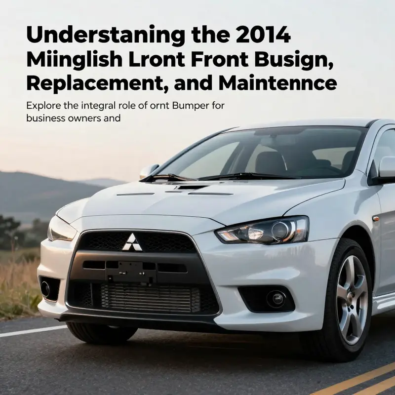 2014 Mitsubishi Lancer on a scenic road, emphasizing its stylish front bumper.