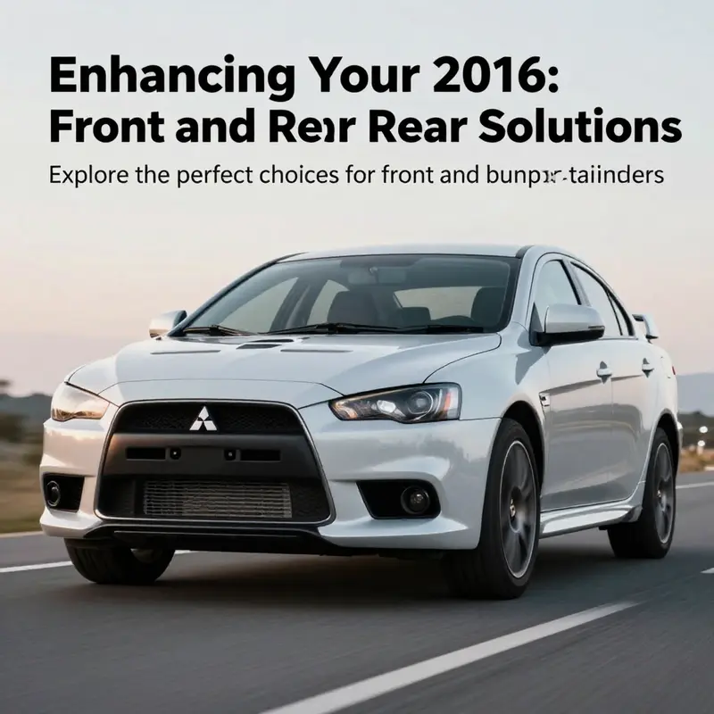 A 2016 Mitsubishi Lancer on the road emphasizing its front and rear bumpers.