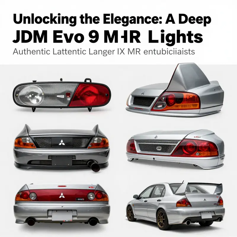 A diverse array of authentic JDM Evo 9 MR taillights showcasing their unique designs.