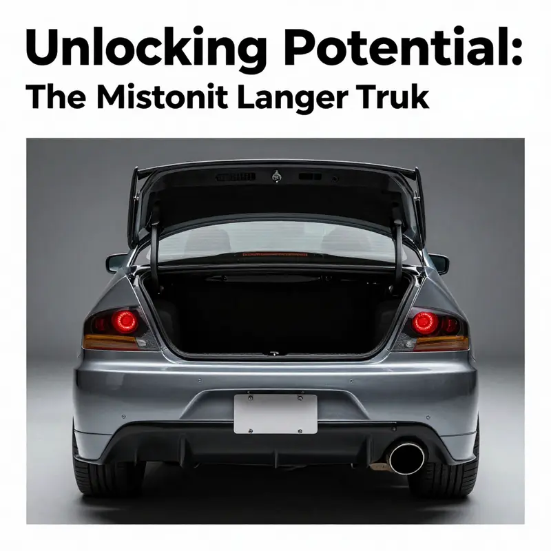 A Mitsubishi Lancer Evolution with a customized trunk, highlighting its unique design and performance characteristics.