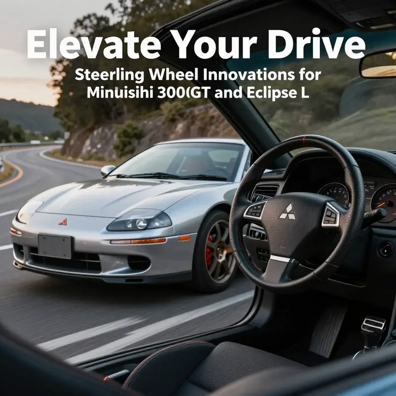 A Mitsubishi 3000GT showcasing its elegant design and high-quality interior including the steering wheel.