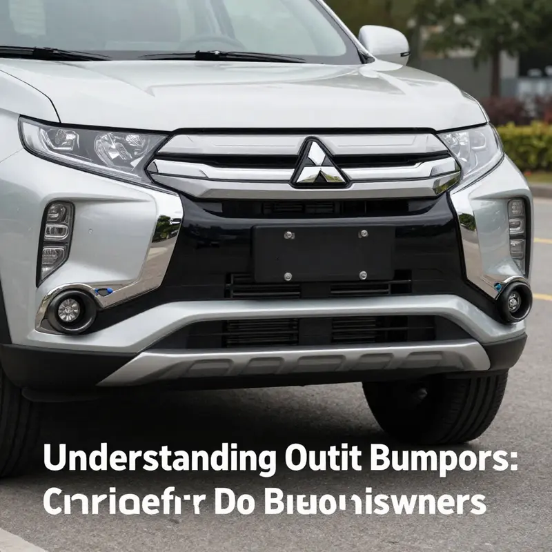 A Mitsubishi Outlander parked outdoors, showcasing its stylish design and the importance of high-quality bumpers.