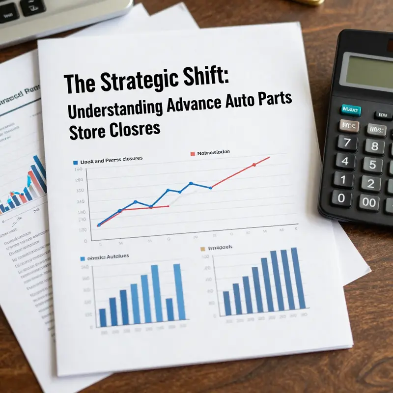 Advance Auto Parts store with signs indicating closures, reflecting changing retail strategies.