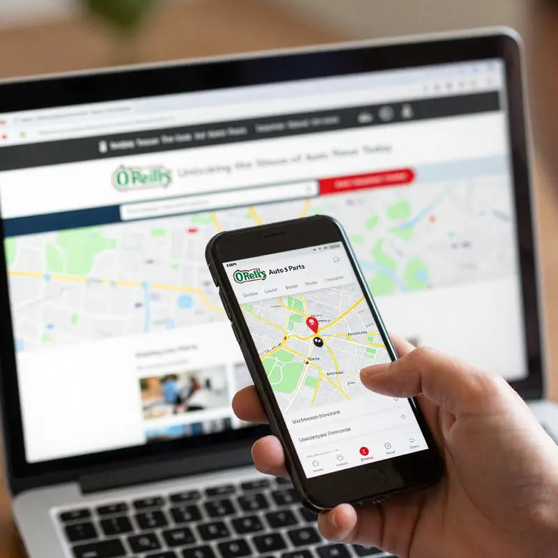 A busy O’Reilly Auto Parts store with customers, emphasizing the current operational status.