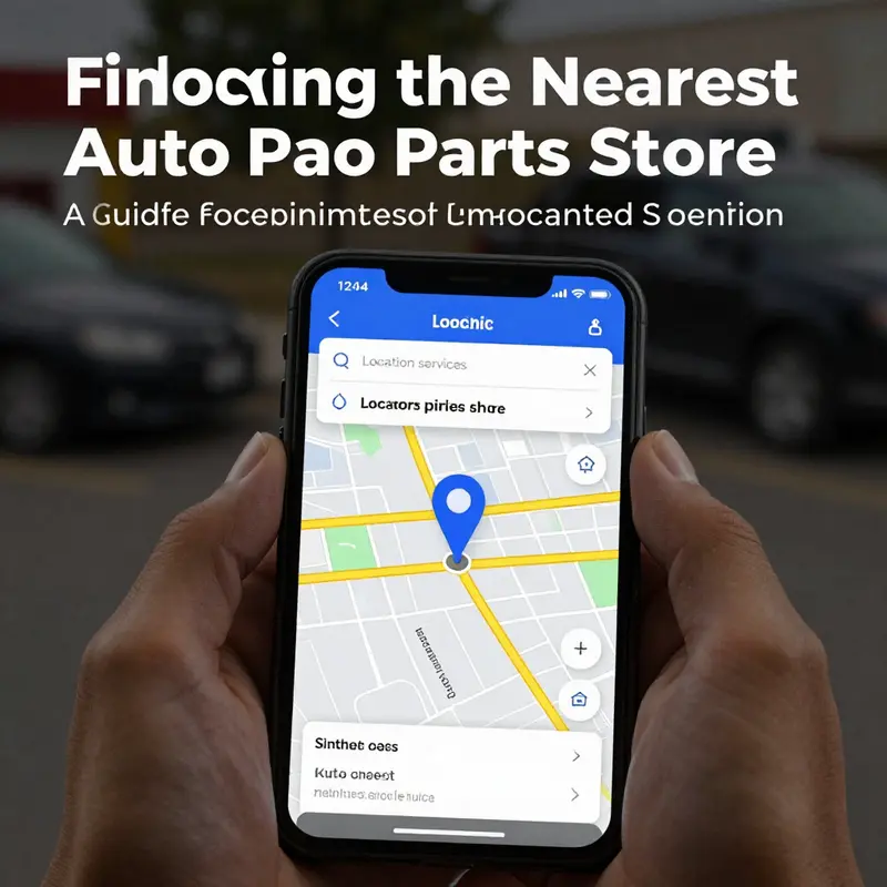 Using a smartphone’s location services to identify nearby auto parts stores.