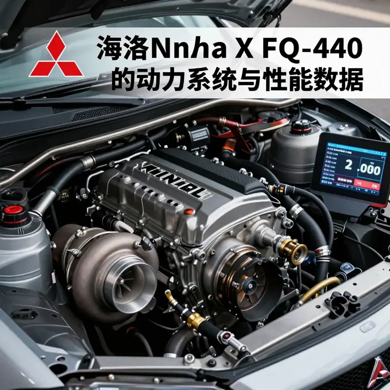 The powerful engine of the Mitsubishi Lancer Evolution X FQ-440, highlighting performance enhancements.