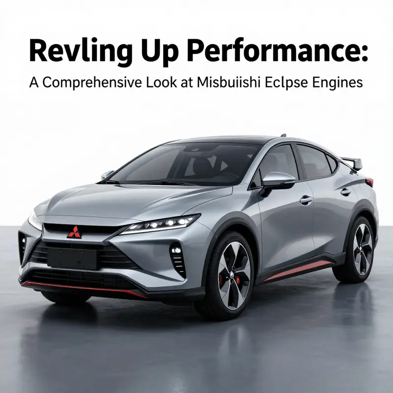 Infographic showing the evolution of Mitsubishi Eclipse engines.
