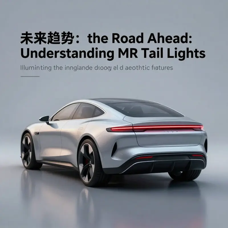 A timeline visualizing the technological evolution of tail lights showcasing MR tail lights.