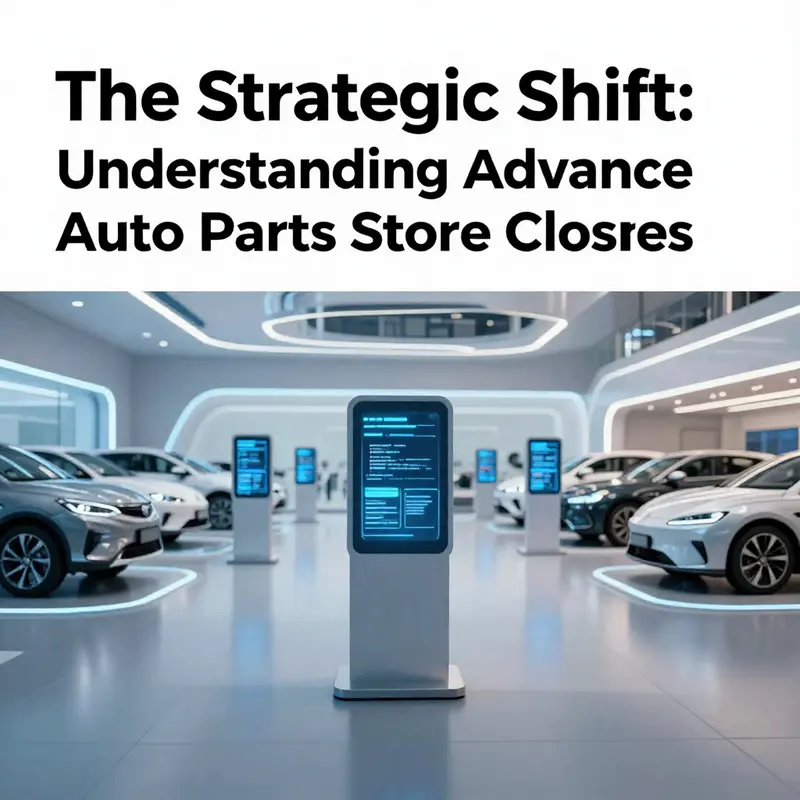 Advance Auto Parts store with signs indicating closures, reflecting changing retail strategies.