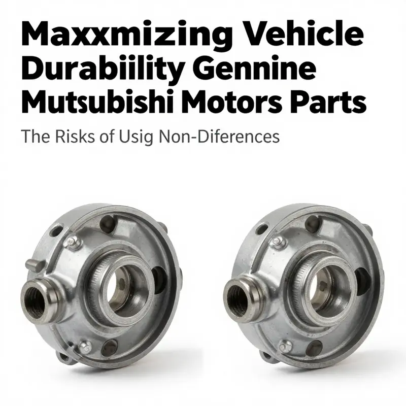 A technician carefully inspects a genuine Mitsubishi part, highlighting the importance of quality components.