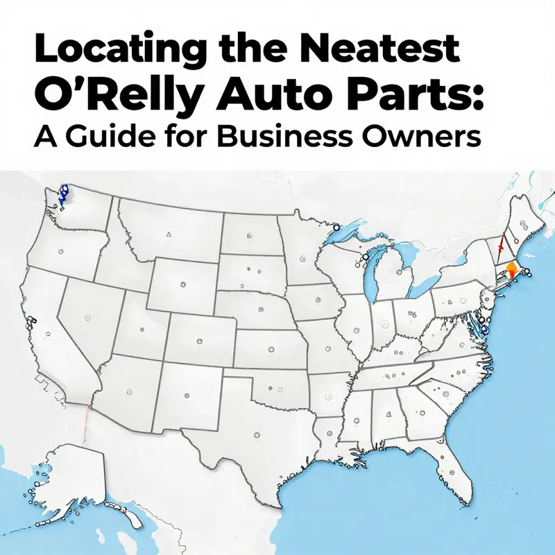 The O’Reilly Auto Parts store locator interface highlighting nearby store options.