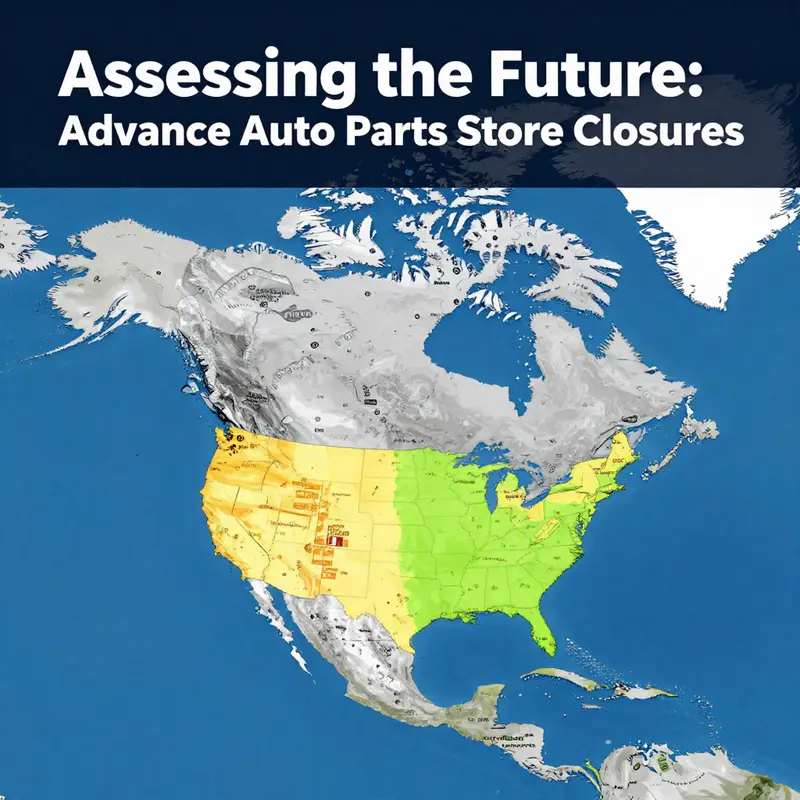 A visual overview of the Advance Auto Parts locations impacted by the closure plan.