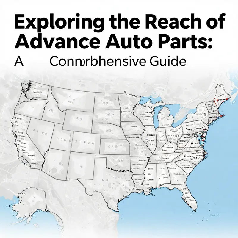 Map showing the extensive geographic presence of Advance Auto Parts across the U.S. and Canada.