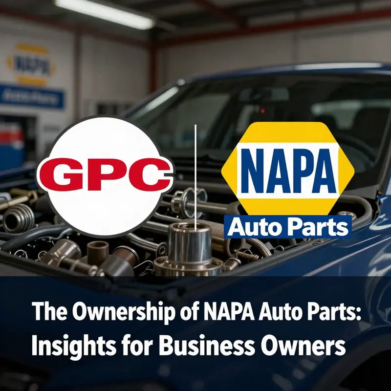 The logos represent the ownership of NAPA Auto Parts by Genuine Parts Company.