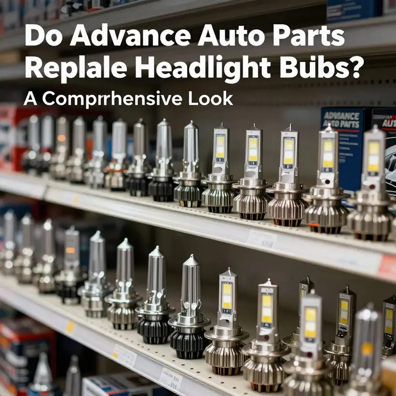 Inquire about headlight bulbs; Advance Auto Parts does not offer replacement services.