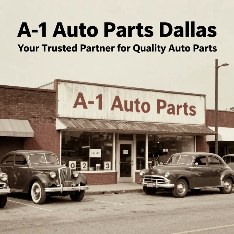 A nostalgic glimpse of A-1 Auto Parts in its early years, reflecting its long-standing presence in the community.