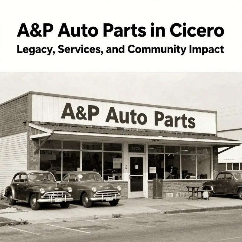 A nostalgic view of A&P Auto Parts in the early days, showcasing its humble beginnings.