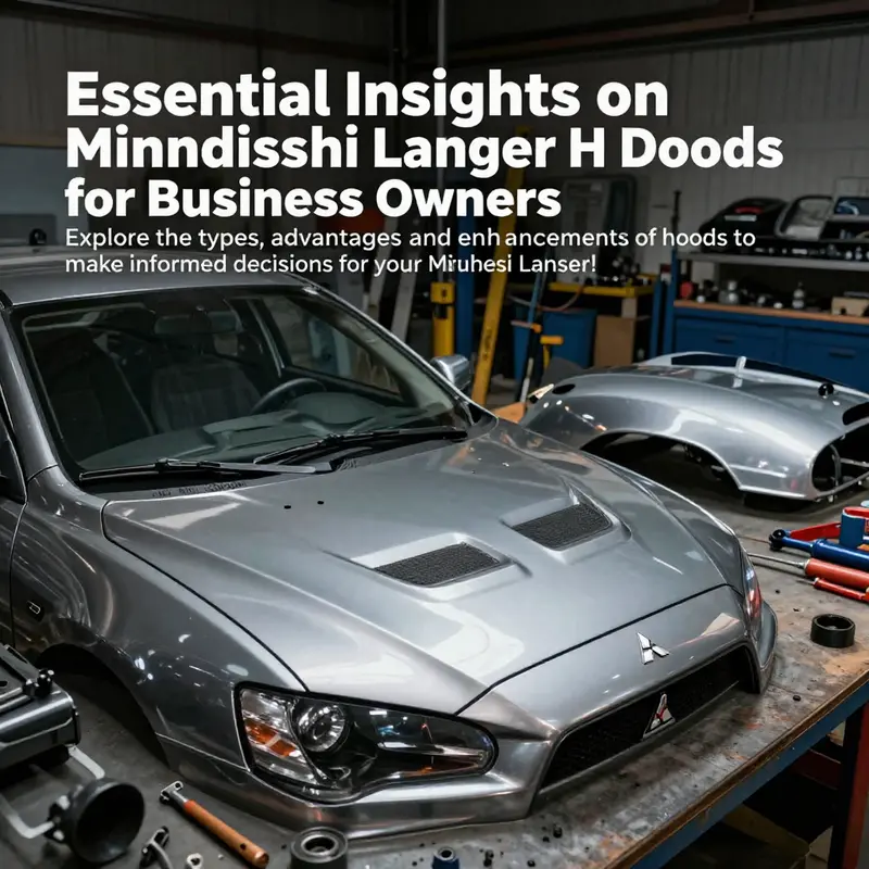 A workshop filled with Mitsubishi Lancer hoods and automotive tools, demonstrating hands-on service and product variety.