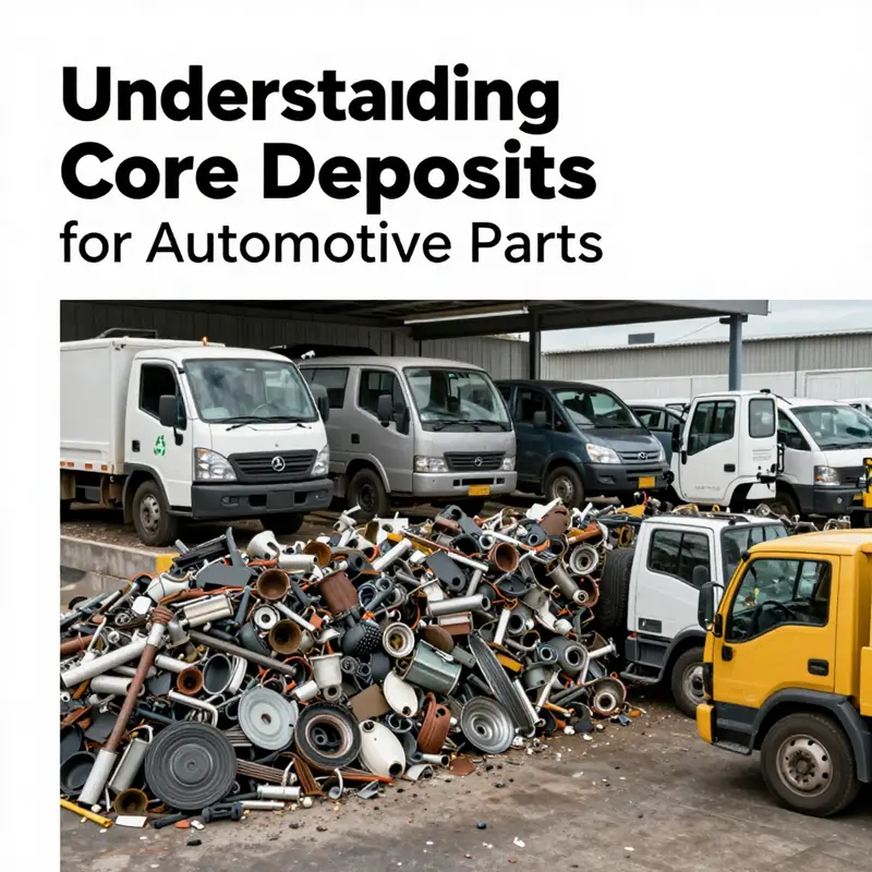 Illustration of remanufactured auto parts emphasizing the significance of core deposits.