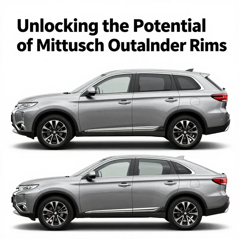 Specifications of OEM Mitsubishi Outlander rims including size, design, and manufacturing details.