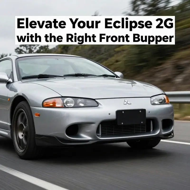 Custom aftermarket front bumpers enhance the sporty look of the Mitsubishi Eclipse 2G.