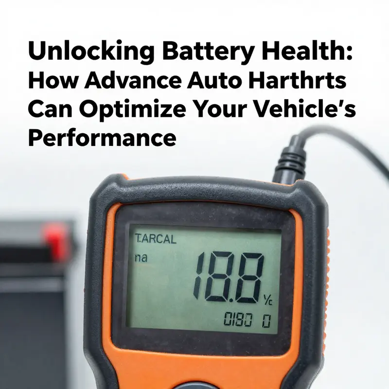 A technician performing a battery test at Advance Auto Parts.