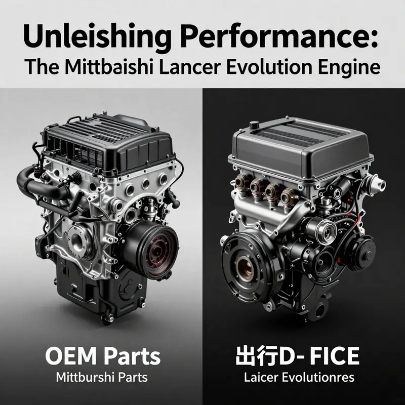The 4B11T engine showcasing its intricate design and specifications.