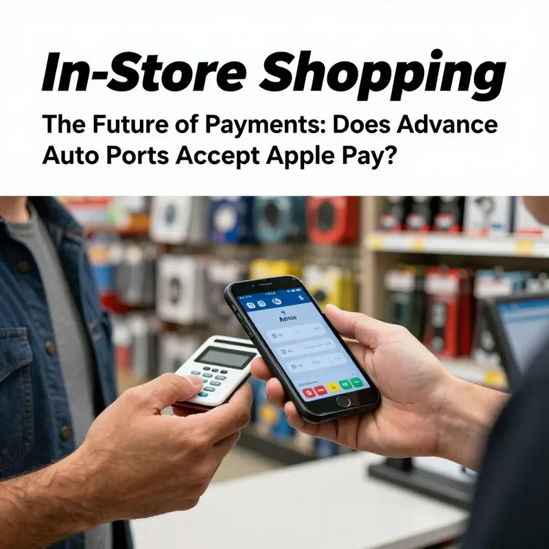 Diverse payment options available at Advance Auto Parts, featuring Apple Pay.