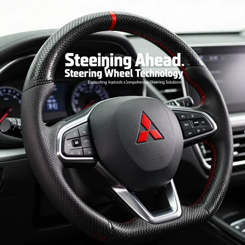 Diverse aftermarket steering wheels tailored for Mitsubishi vehicles, highlighting customization choices.