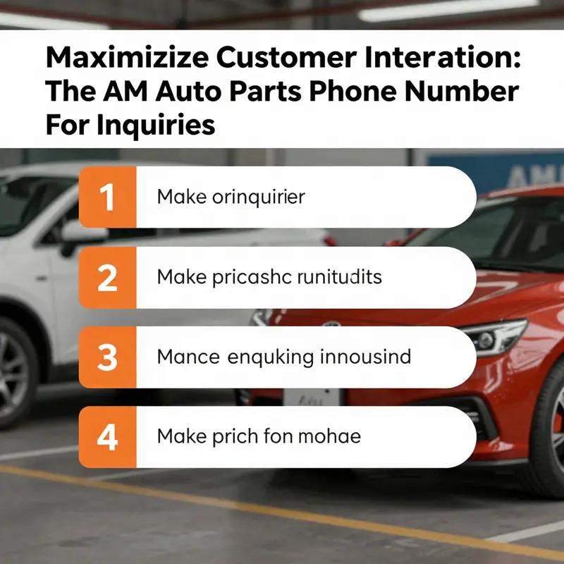 The essential contact information for AM Auto Parts, central to customer communication.