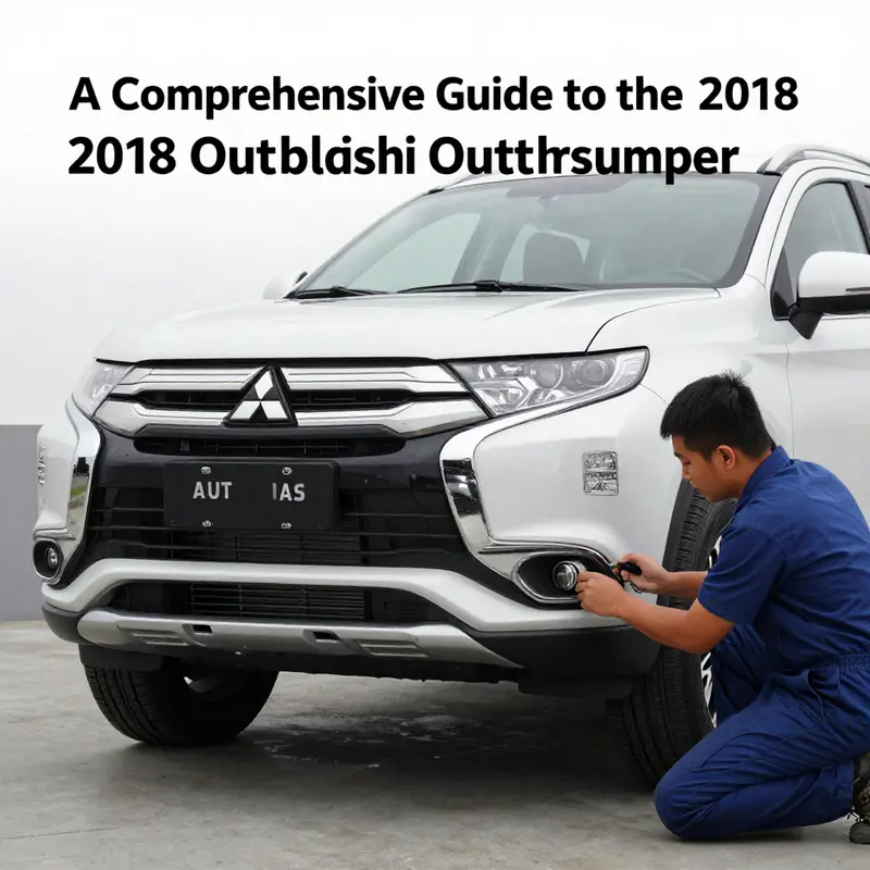 The front bumper of the 2018 Mitsubishi Outlander, highlighting its durable thermoplastic materials.