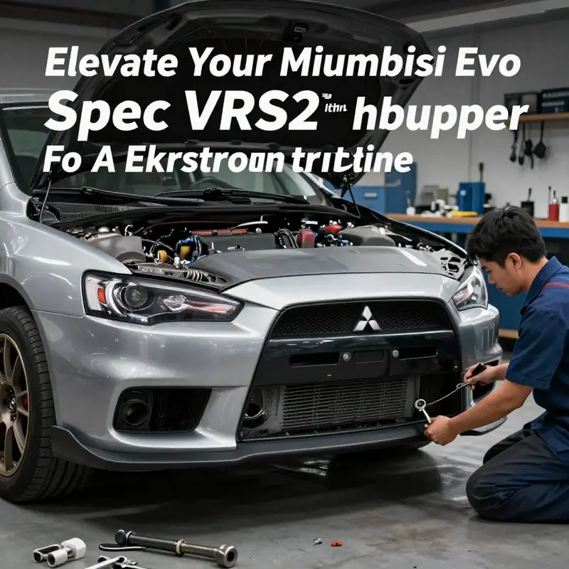 The Mitsubishi Evo CT9A with a Spec VRS2 front bumper, exhibiting its aerodynamic enhancements.