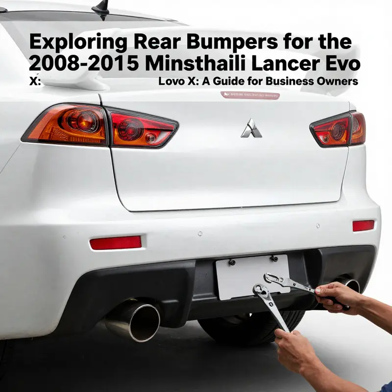 Comparison of OEM and aftermarket rear bumpers for Mitsubishi Lancer Evo X.