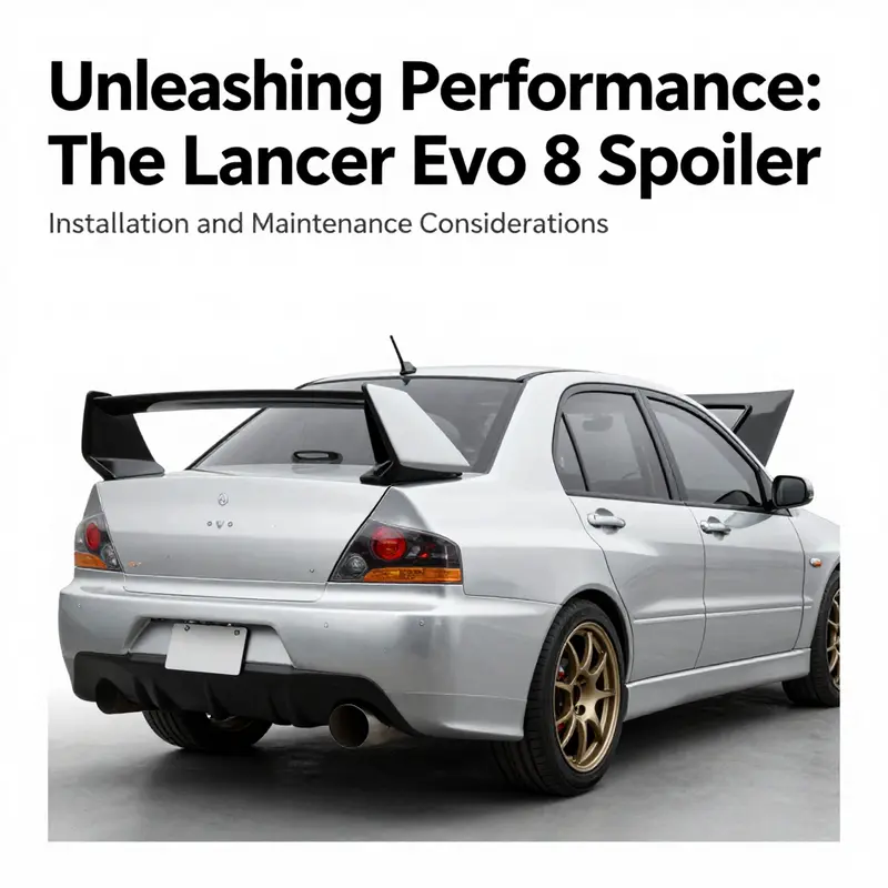 The aerodynamic design of the Evo 8 spoiler contributes to its remarkable performance.