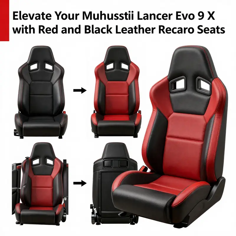 The bold coloring and ergonomic design of Recaro seats enhance the aesthetic and performance of the Evo 9 X.