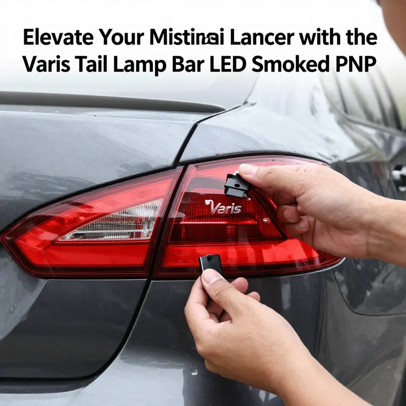 The elegant smoked design of the Varis tail lamp bar enhances the rear aesthetics of Mitsubishi Evo X.