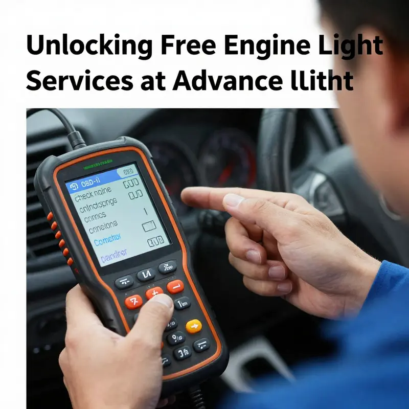 A technician performing free diagnostic scanning at Advance Auto Parts.