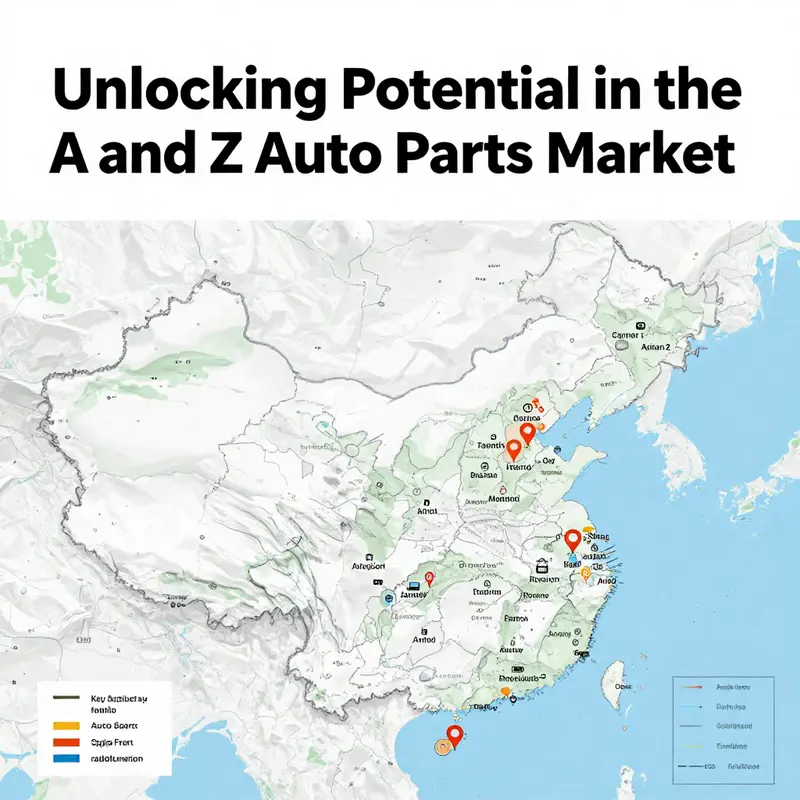 Market overview of A and Z auto parts depicting growth and regional distribution.
