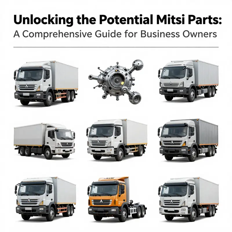 A visual overview of essential Mitsubishi truck components including key parts vital for maintenance.