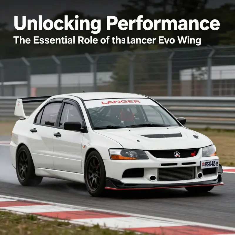 The design and aerodynamic features of the Lancer Evo Wing are crucial for vehicle performance.