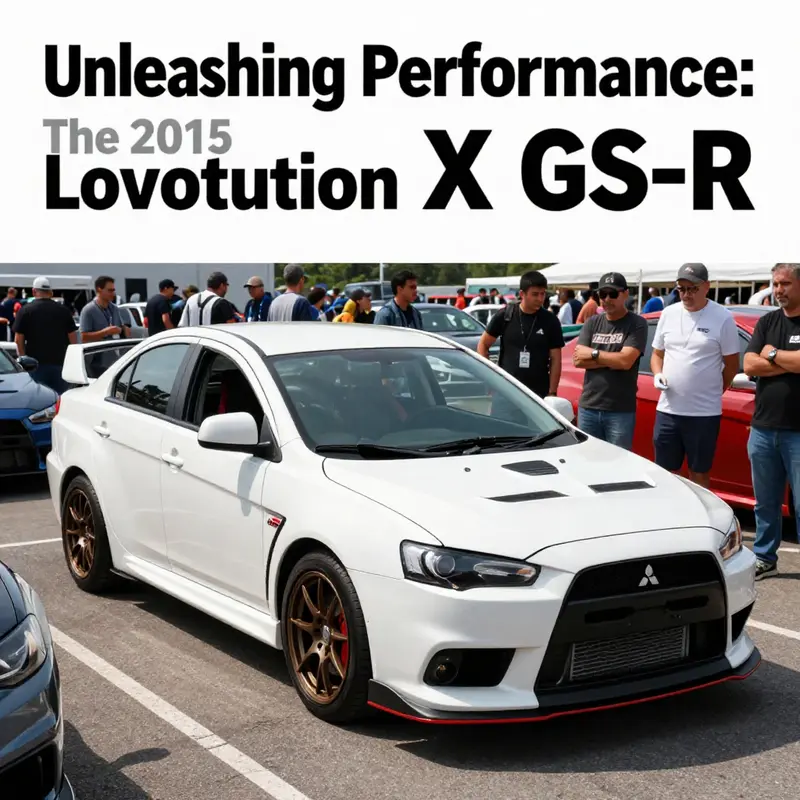 The striking design elements emphasize the sportiness of the Lancer Evolution X GS-R.