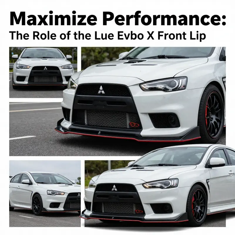 Mitsubishi Lancer Evolution X featured with an aerodynamic front lip in action.