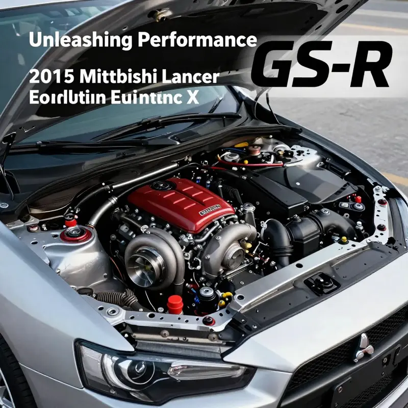 The striking design elements emphasize the sportiness of the Lancer Evolution X GS-R.