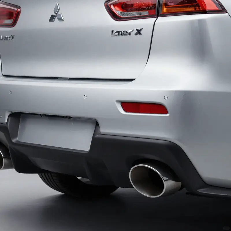 An ABS plastic rear bumper showcasing its smooth surface and durability.
