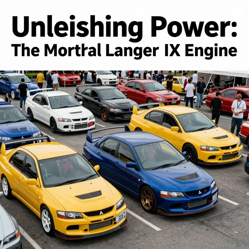 The intricate design of the 4G63T engine with MIVEC technology highlights the Mitsubishi Lancer Evolution IX’s groundbreaking advancements.